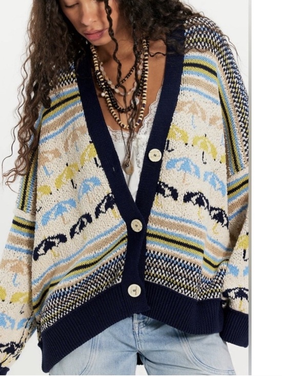 Free People Sweaters - 920. FREE PEOPLE We The Free Umbrella Knit Cardigan Sweater Sz XL NWT $248